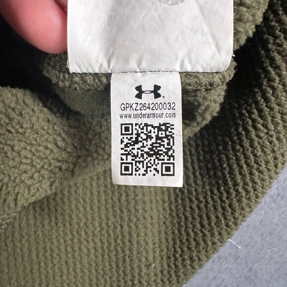 Under Armour Mens Medium Green Zephyr Fleece Long Sleeve Solid 1/4 Zip T-shirt - Picture 9 of 12